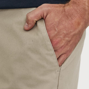 Shorts Bermuda en Coton Oxford Uni Décontracté pour Homme, Taille Mi-Haute, Fermeture Boutonnée avec Poches, Respirant, Tissé, Style Chino - Product Image 4