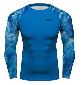 Impression par transfert thermique personnalisée UPF50+ Respirant Écologique Antibactérien Rashguard à manches longues pour homme Séchage rapide Compression - Product Image 4