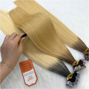 Bande de cheveux vierges bruts non transformés de haute qualité dans les extensions de cheveux humains kératine 40 pièces par paquet - Product Image 5