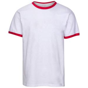 T-shirt blanc à col rond pour homme de style universitaire - Product Image 1