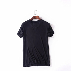 Camiseta de Hombre con Logotipo Frontal, 100% Algodón, Transpirable, de Secado Rápido, Cuello Redondo, Manga Corta, Corte Regular, Estilo Urbano, Lisa, 250 g/m² - Product Image 3