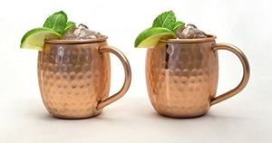 Hammered copper drink mug set mountain passage beverage <b>cups</b> <b>reusable</b> handcrafted cocktail mugs premium durable - Product Image 3