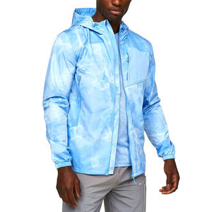 Men's Lightweight Tie-Dye <b>Marble</b> Print Windbreaker Hooded Sports Jacket Waterproof Quick Dry Outdoor <b>Running</b> Jacket - Product Image 4