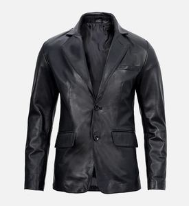 <b>Top</b> Trending Bulk Men <b>High</b> Street Stylish Stand Collar <b>Leather</b> Jacket Front Waterproof Windproof Outerwear Manufacturer Supply - Product Image 1