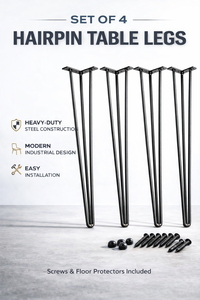 20" Hairpin Furniture <b>Legs</b> for DIY Desk Coffee Dining <b>Table</b> 4pcs Metal Furniture <b>Legs</b> 3 Rod Metal <b>Table</b> <b>Legs</b> EDPTBL017 - Product Image 3