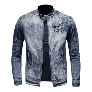 Veste en jean en toile de style hip-hop personnalisable pour homme, respirante, légère et à séchage rapide, avec votre propre marque - Product Image 5