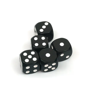 Dés de jeu de table en résine marbrée turquoise de luxe, 30 mm, pour jeu de backgammon professionnel et dés à doubler de tournoi - Product Image 1