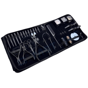 Professional Hair Extension Tools Kit | Complete Hair Extension Installation Kit with Pliers <b>Needles</b> <b>Beads</b> Thread Loop Clip - Product Image 1