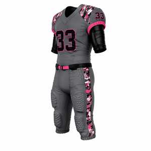 Uniforme de Fútbol Americano Personalizado con Logotipo de Equipo OEM, Impresión Digital, Transpirable, de Secado Rápido, Malla de Lona Vintage, Protector, para Hombre - Product Image 4