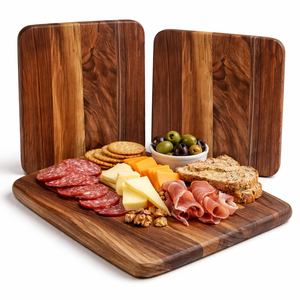 Juego de Tablas de Cortar de Madera Maciza, Tabla de Servir para Charcutería, Juego de Exhibición para Queso, Carne, Pan, Uso en la Cocina - Product Image 2