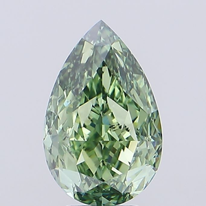Diamant vert poire de 7 carats, magnifique et rare, de couleur fantaisie, brillant, diamant brut pour une œuvre maîtresse de joaillerie de luxe sur mesure - Product Image 1