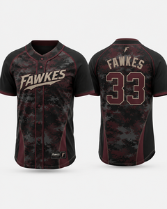 Fawkes Maillot de baseball pour homme, imprimé camouflage, manches courtes, évacuant l'humidité, respirant, coupe régulière, vêtements de sport toutes saisons - Product Image 6
