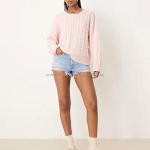 Custom <b>Vintage</b> Acrylic Designer Knitted <b>Sweater</b> Women's Cardigan Anti-Pilling V-neck Comfortable and Stylish - Product Image 2
