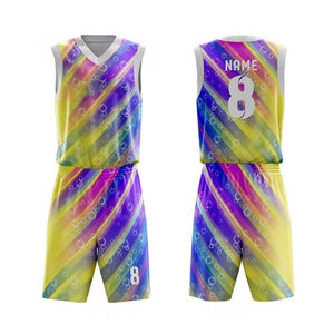 Uniforme de basket-ball personnalisé de qualité supérieure, vêtements de sport respirants à séchage rapide, uniforme de basket-ball en gros avec nom d'équipe - Product Image 6