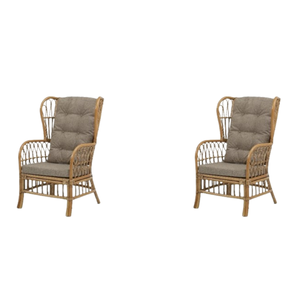 Silla Kimberly de ratán, cómoda y elegante silla para sala de estar, Patio o juegos de jardín, elegante diseño de ratán tejido a mano duradero - Product Image 2