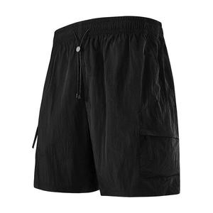 Shorts cargo pour homme, couleur violet clair, séchage rapide, taille à cordon de serrage, shorts décontractés de style bermuda avec poches - Product Image 5
