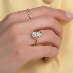 แหวนเพชรเลี้ยงในห้องปฏิบัติการ 1.52 กะรัต ทรงวงรี ดีไซน์วินเทจ หรูหรา สำหรับผู้หญิง ทองคำแท้ 14K เหมาะสำหรับงานแต่งงาน งานหมั้น ของขวัญสำหรับแฟนสาว - Product Image 3