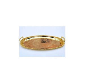 High Grade <b>Gold</b>-Coated Aluminum Luxury Classic Handmade Customizable <b>Serving</b> <b>Tray</b> Unique Decorative <b>Serving</b> <b>Tray</b> - Product Image 6