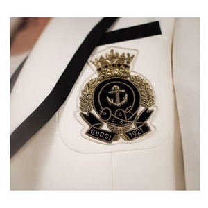 Custom Handcrafted Luxury Embroidery Fashion Badges with Safety <b>Pin</b> for Apparel Decoration (Fabric Material) - Product Image 5