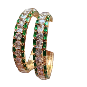 Luxury American Diamond <b>Bangles</b> <b>Set</b> Fancy Bridal Wedding Jewelry CZ Sparkling Designer Party Wear <b>Bangles</b> for Women - Product Image 4