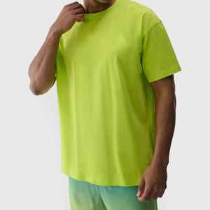 Camiseta de punto extragrande para hombre, nueva colección 2026, informal, de manga corta, holgada, estampada, talla grande, 100% algodón, estilo hip hop, personalizable - Product Image 3