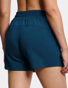 Shorts de Yoga para Mujer, Cintura Alta, Secado Rápido, 100% Poliéster, Sin Costuras, Ropa Deportiva, Shorts Casuales con Cintura Elástica - Product Image 5