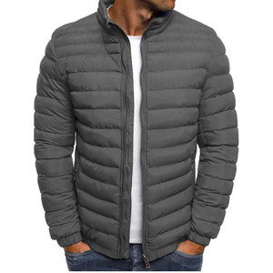 High Men's Winter Puffer Jackets Wholesale Outdoor Warm Duck <b>Feather</b> Custom Logo <b>Black</b> Nylon Hooded Bubble Puff Filled Knitted - Product Image 5