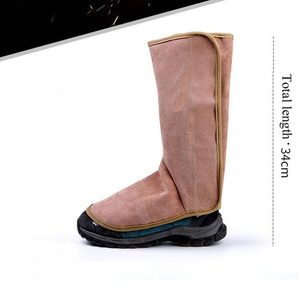 Protège-chaussures de soudeur en cuir croûte de vachette haute résistance, vêtements de sécurité pour le soudage intensif, isolation contre les étincelles et la chaleur - Product Image 2