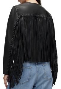 Latest Design Fashionable Fringe Leather <b>Jacket</b> Solid Material High Quality Winter <b>Slim</b> <b>Fit</b> Men's Fringe Leather <b>Jacket</b> - Product Image 3