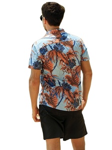 T-shirts hawaïens à manches courtes, tenue de plage, pour hommes, ensemble, par Sublimation florale, 100% coton, offre spéciale, été, 100% - Product Image 2