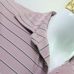 Camisetas Polo de Manga Corta de Secado Rápido Personalizadas OEM, de Alta Calidad, al por Mayor, con Rayas de Alto Rendimiento, Elásticas en 4 Direcciones, para Golf y Tenis - Product Image 2