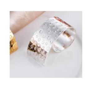 Moderne Argent Boucle Tissu Anneau En Métal Serviette Boucle Tissu ou Papier Dîner Table Serviette Anneau De Noël Festive Occasion Décor - Product Image 3