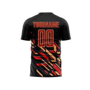 เสื้อฟุตบอลคอกลมแบบซับลิเมชั่นสั่งทำพิเศษสำหรับผู้ชาย แขนสั้น กระชับรูป ระบายเหงื่อได้ดี - Product Image 3