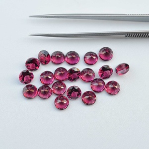Garnet Umbalita Natural de 3mm, Corte Redondo Facetado, Gema Suelta, Garnet Rosado, Piedra Semipreciosa para Joyería de Plata y Oro - Product Image 2
