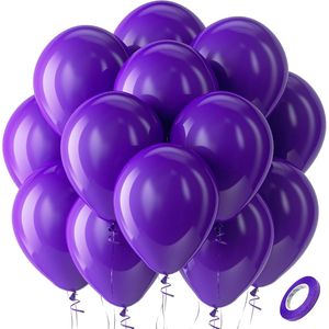 Palloncini in Lattice Viola Scuro da 12 Pollici, Confezione da 100, per Matrimoni, Lauree, Halloween, Compleanni e Feste - Product Image 1