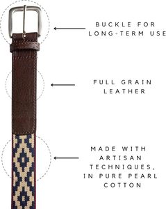 Ceintures en cuir tressé pour hommes en gros avec boucle à ardillon et logo personnalisé, directement de l'usine - Product Image 5