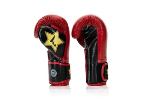 Red Fairtex Real Cowhide Leather Boxing Gloves Full Finger Breathable Moisture Wicking Lightweight Adjustable Wrist <b>Strap</b> Hook - Product Image 4