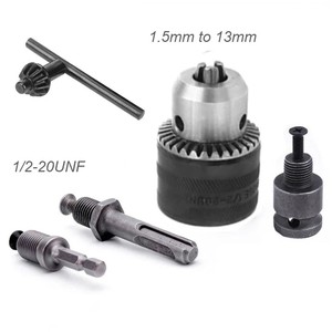 1,5-13 mm Kapazität, 1/2-20UNF Schlüsselbohrfutter mit Gewinde, Schnellwechseladapter, SDS Plus Schaftadapter, Zubehör für elektrische Bohrmaschinen - Product Image 1
