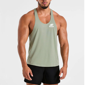 Lightweight Breathable Quick-Dry Polyester/Cotton <b>Men</b> Gym <b>Singlet</b> Loose Fit Sleeveless Shirt <b>for</b> Cardio Training Running Workout - Product Image 1