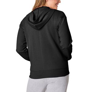 Sweat à capuche zippé personnalisé OEM pour femme, avec logo sur mesure, nouvelle collection, style Hip Hop, fermeture éclair pour l'hiver, sweat-shirt uni teint - Product Image 2