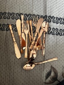 Offre à prix réduits : Ensemble de cuillères à riz en acier inoxydable et cuivre au design classique, pour la maison, les restaurants, les cadeaux promotionnels et les fêtes - Product Image 4