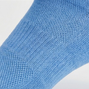 Light Blue Crew <b>Socks</b> Solid Color Knitted Cotton Breathable Casual Daily Wear for Adults Summer Style - Product Image 5