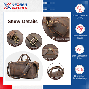 Global Distributor Selling Ultimate Quality Vintage Style Leather Duffle <b>Travel</b> <b>Bags</b> <b>Men</b> <b>for</b> Daily & Outdoor <b>Travel</b> Use - Product Image 5