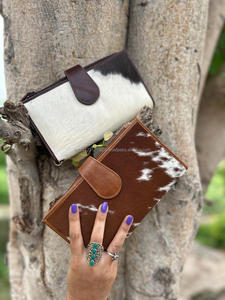Nuevo monedero de piel de vaca Real a la moda, cartera hecha a mano de cuero plegable delgado con estilo Vintage y lindo, bolso de mano de piel Real para mujer - Product Image 4