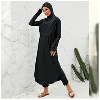 Ensemble de maillots de bain islamiques modestes pour femmes, couvrant tout le corps, matière extensible douce, parfait pour les sports nautiques