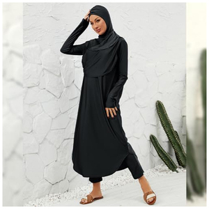 Ensemble de maillots de bain islamiques modestes pour femmes, couvrant tout le corps, matière extensible douce, parfait pour les sports nautiques - Product Image 3