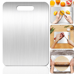 Bloques de cortar de acero inoxidable de 3 piezas con logotipo personalizado, antibacterianos, aptos para lavavajillas, artículos de cocina en oferta. - Product Image 3