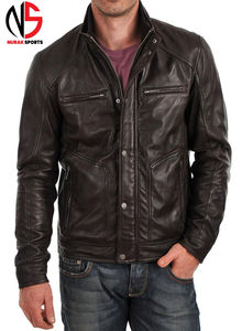 Veste en cuir de mouton de qualité supérieure, style personnalisé, nouvelle collection 2026, veste en cuir de qualité supérieure pour homme, veste noire pour homme, produit de qualité supérieure - Product Image 6