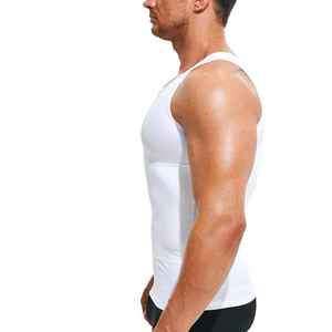 Camiseta Deportiva Casual Estampada para Hombre, Talla Grande, Corte Ajustado, en Gris Jaspeado, Tela Suave y Transpirable para Fitness y Entrenamiento - Product Image 4
