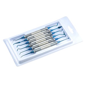BAFA Juego de 6 Espátulas Manuales para Relleno de Resina Compuesta en Odontología, Mango Grueso, Cabeza Recubierta de Titanio, Herramienta de Relleno, Instrumentos Dentales - Product Image 2